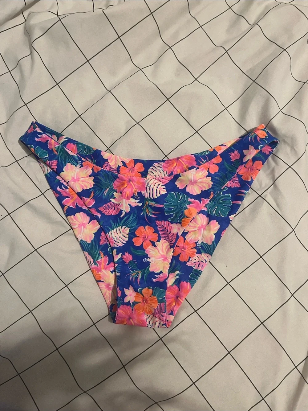 Kulani Kinis Tropical Floral Bikini Bottoms - Navy, Pink & Coral